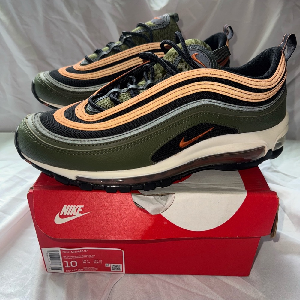 Nike Air Max 97 Olive Black Tan Men’s Size 10 New With Box